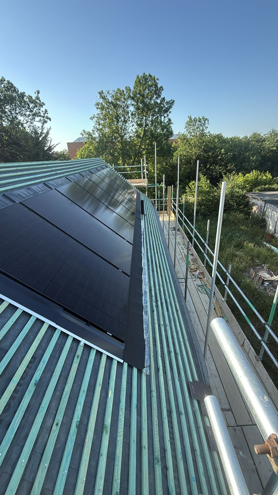 Integrated Solar Roof Installation in Progress by B KARAN BUILD ROOFING Ltd